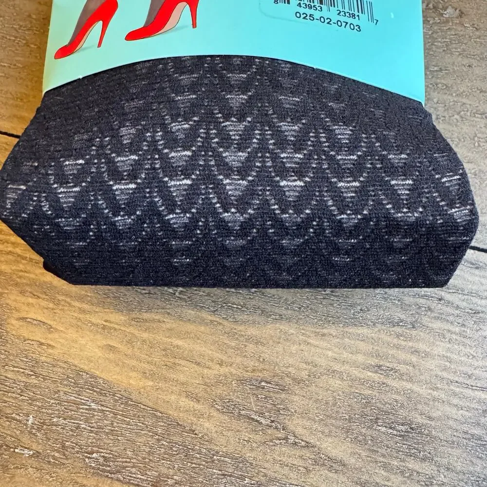 SPANX Assets Womens Size 2 Shaping Tights Textured Black Wishbone 125-155lbs NEW
